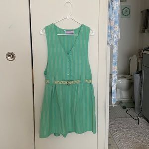 Teal and yellow vintage romper